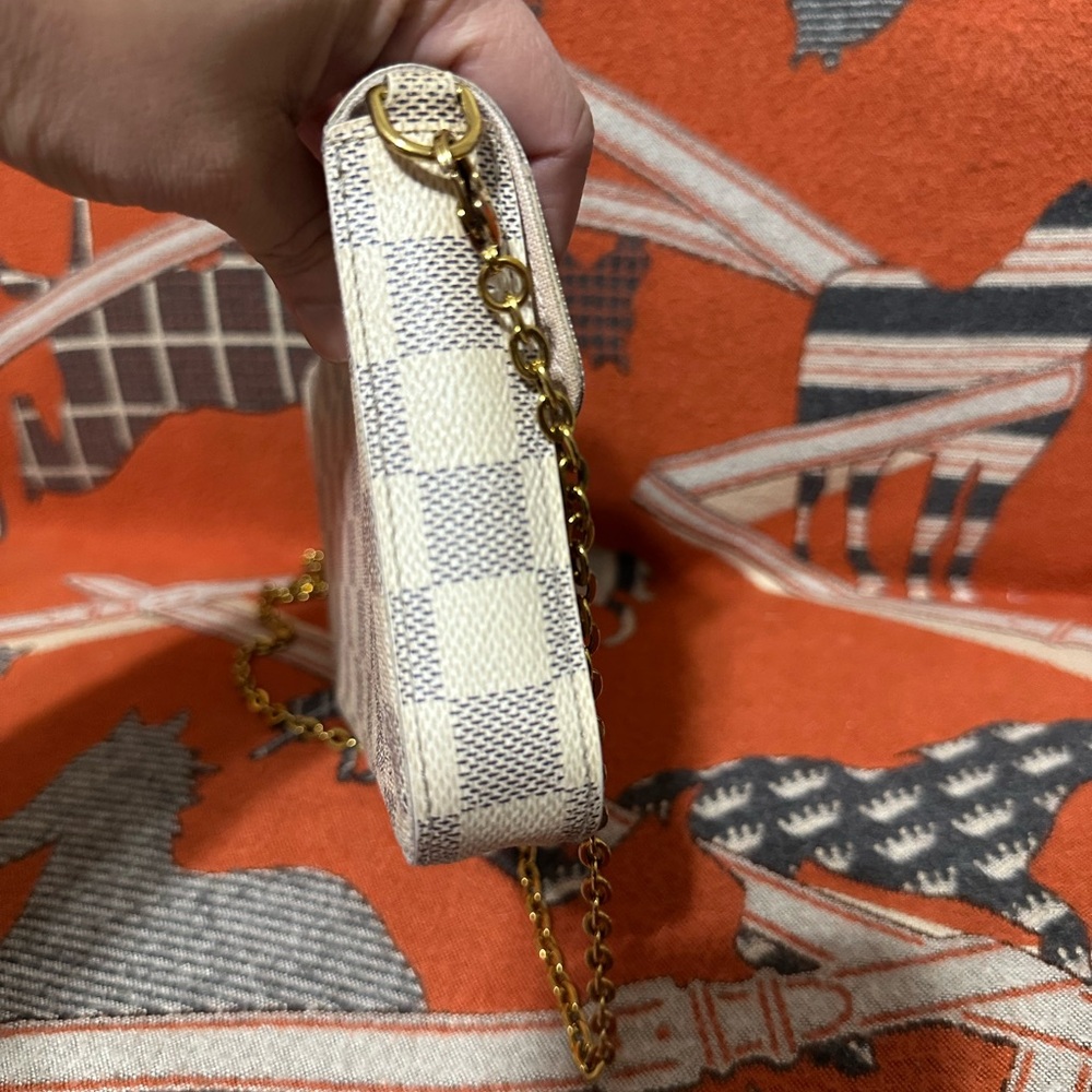 LOUIS VUITTON ❤️🌟MI2146 FELICIE DAMIER AZUR ⭐️ - Picture 4 of 16
